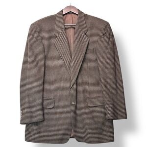 Gianfranco‎ Ruffini Italy Mens Sport Coat L 42 Cashmere Blend Houndstooth Blazer
